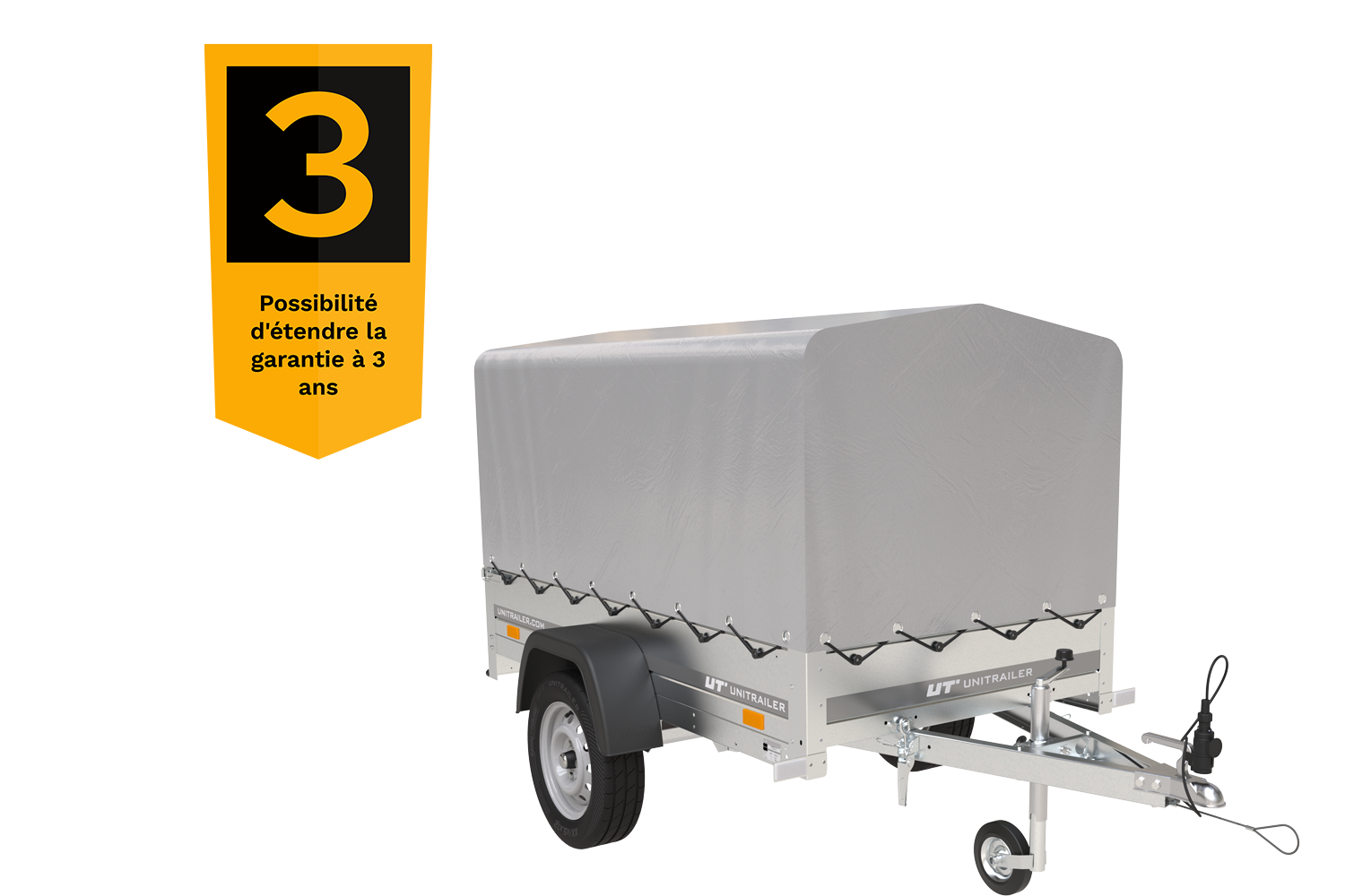 remolque basculante de 750 kg con lona abovedada Remolque de jardín 201 KIPP