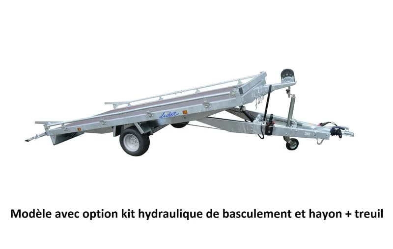 Remolque de plataforma 33630 Ruedas Lider por debajo - 3,50 m – 1500 Kg-1 eje - Imagen 2