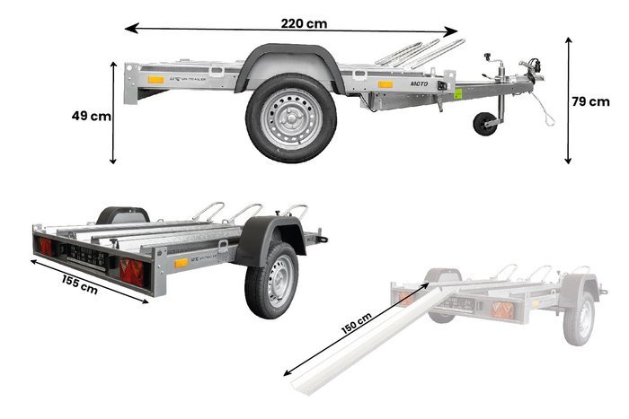 Remolque moto basculante UNI REMOLQUE MOTO 3 - Imagen 3