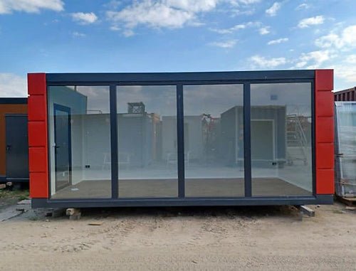 CONTENEDOR DE OFICINA OPEN SPACE 3×6 CON VITRINAS - Imagen 2