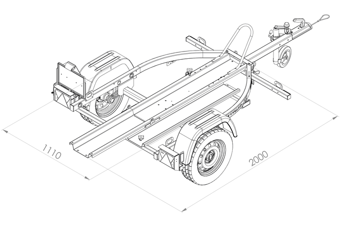 Trailer moto Uni piloto de remolque 1 - Imagen 3