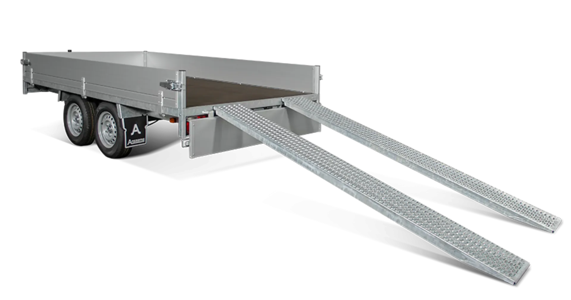 Remolque de plataforma Anssems asx 2500.405 con ruedas debajo - Imagen 3
