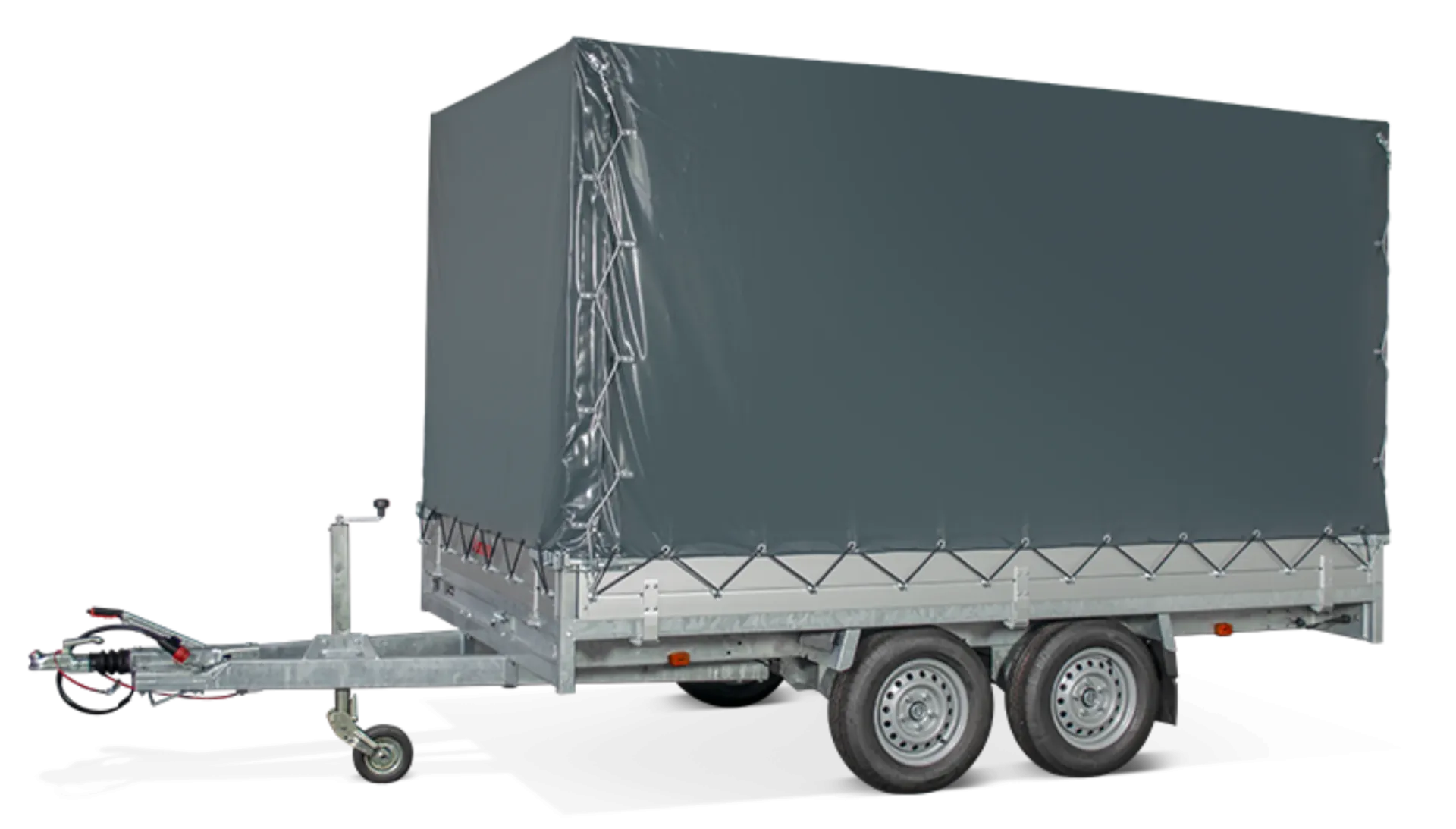 Remolque de plataforma Anssems asx 3000.405 con ruedas debajo