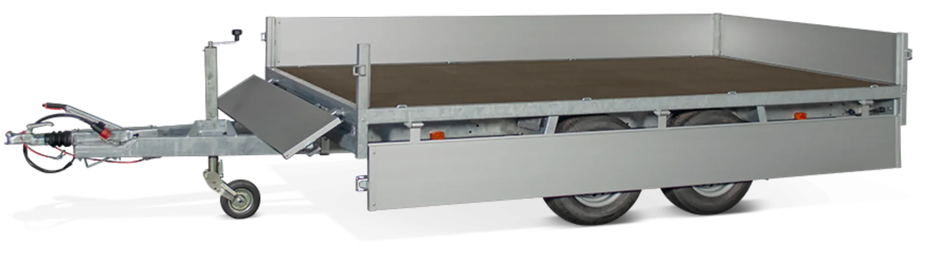 Remolque de plataforma Anssems asx 3000.405 con ruedas debajo - Imagen 3