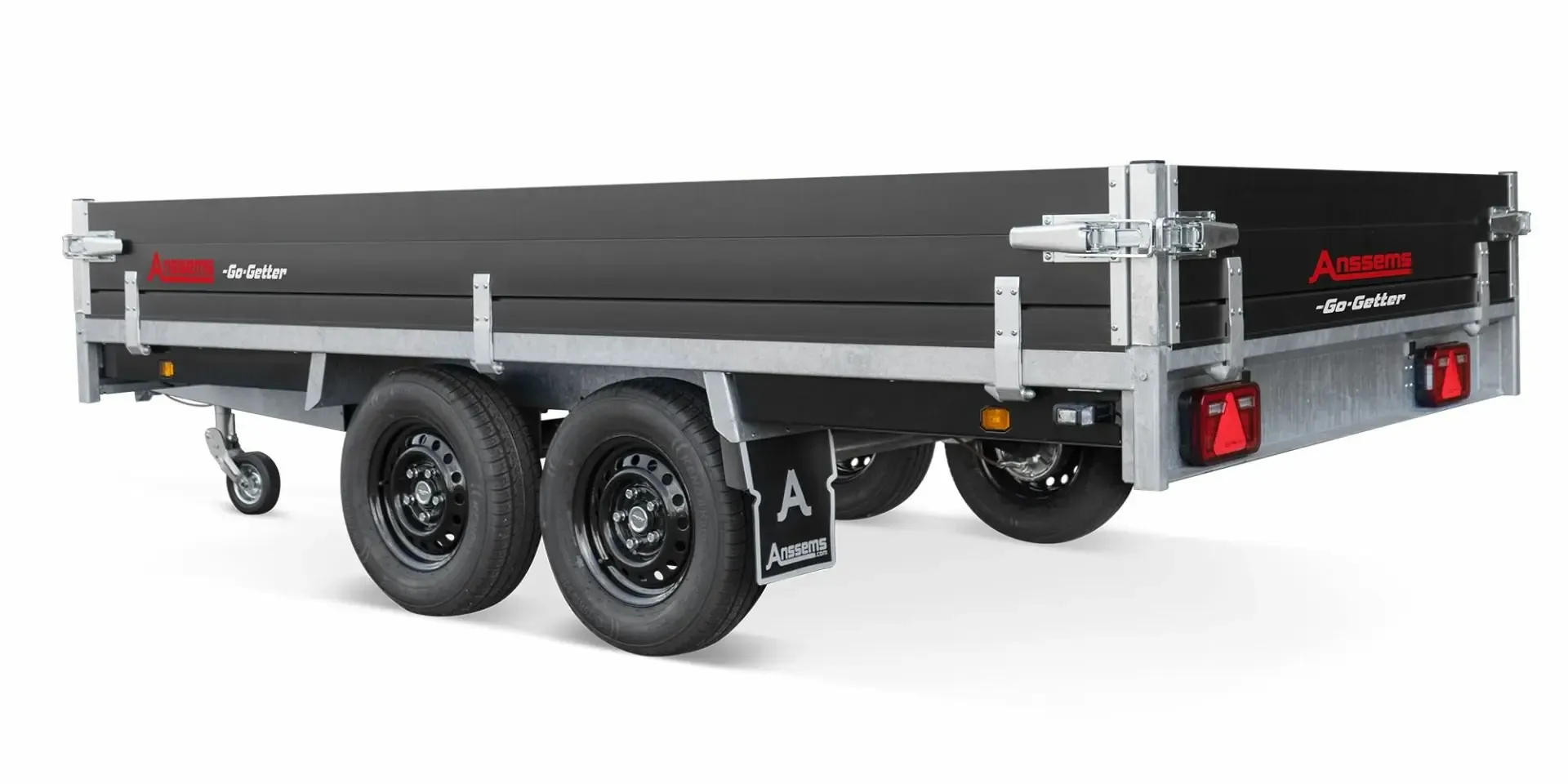 Remolque de plataforma Anssems psx 3000.325 go-getter con ruedas debajo