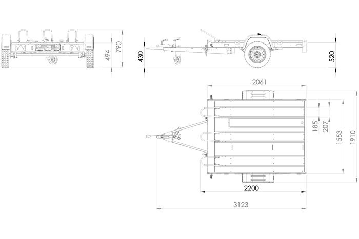 Remolque moto basculante UNI REMOLQUE MOTO 3 - Imagen 2